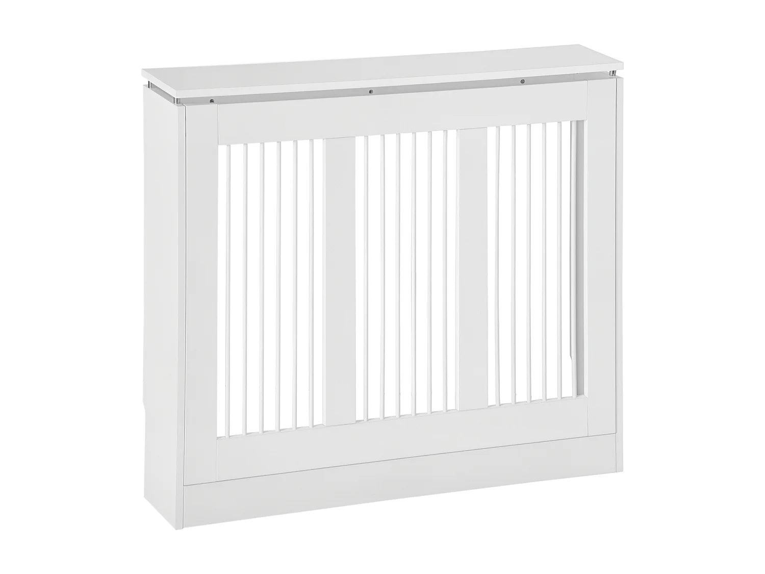 Copritermosifone moderno a doghe per la casa in mdf e acciaio