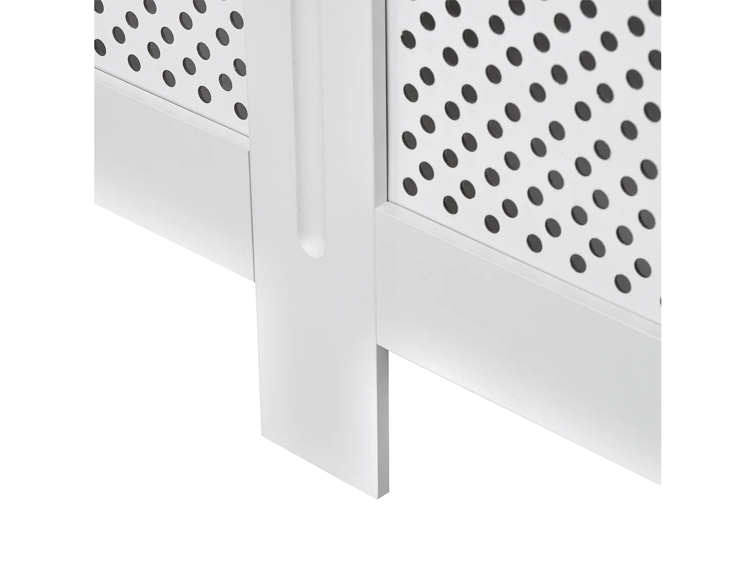 Copritermosifone a griglia in mdf 111.5x82x19 cm bianco