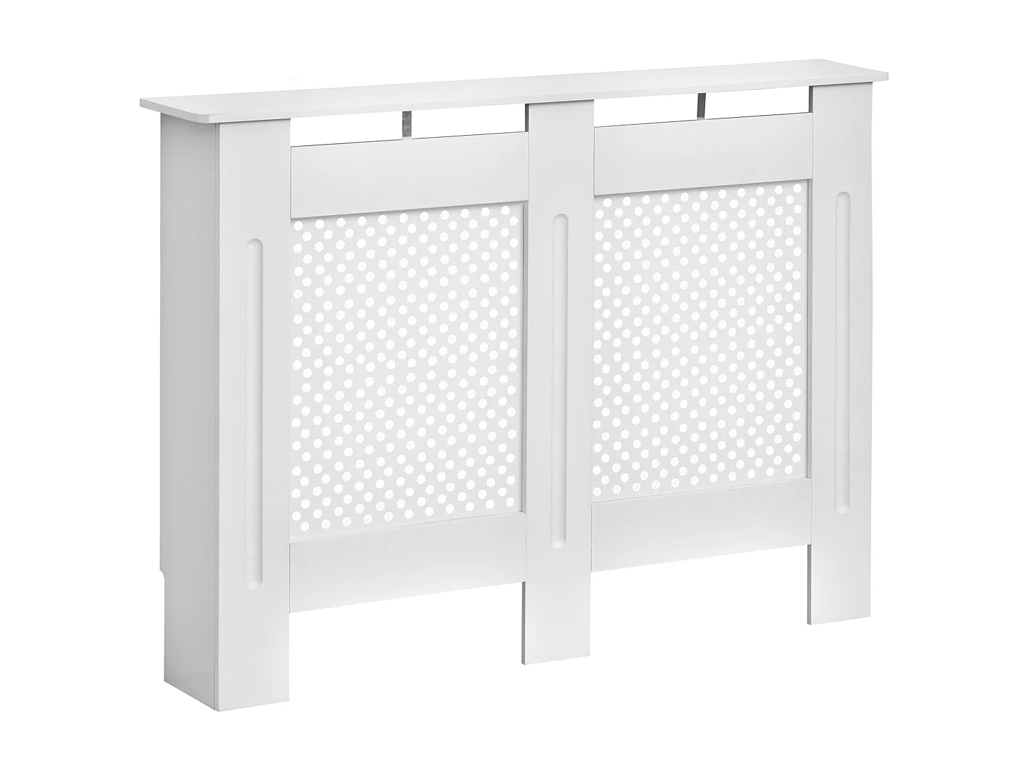 Copritermosifone a griglia in mdf 111.5x82x19 cm bianco