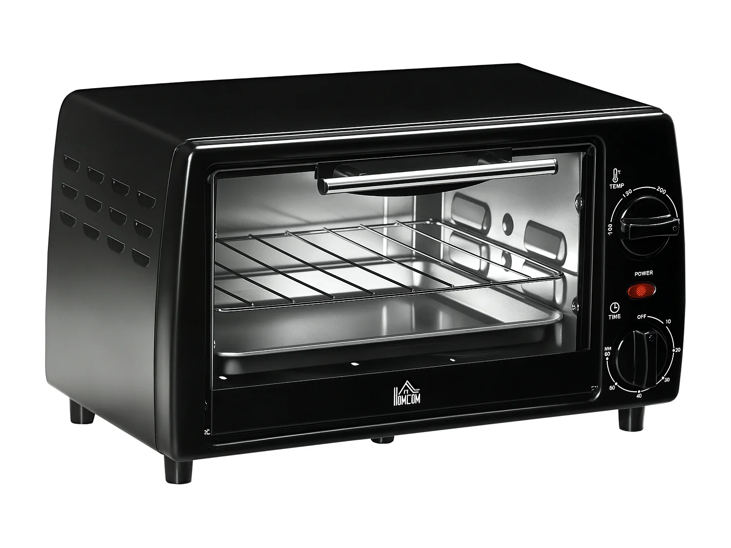 Fornetto elettrico 10l temperatura 100-230°c timer 60 min. Nero