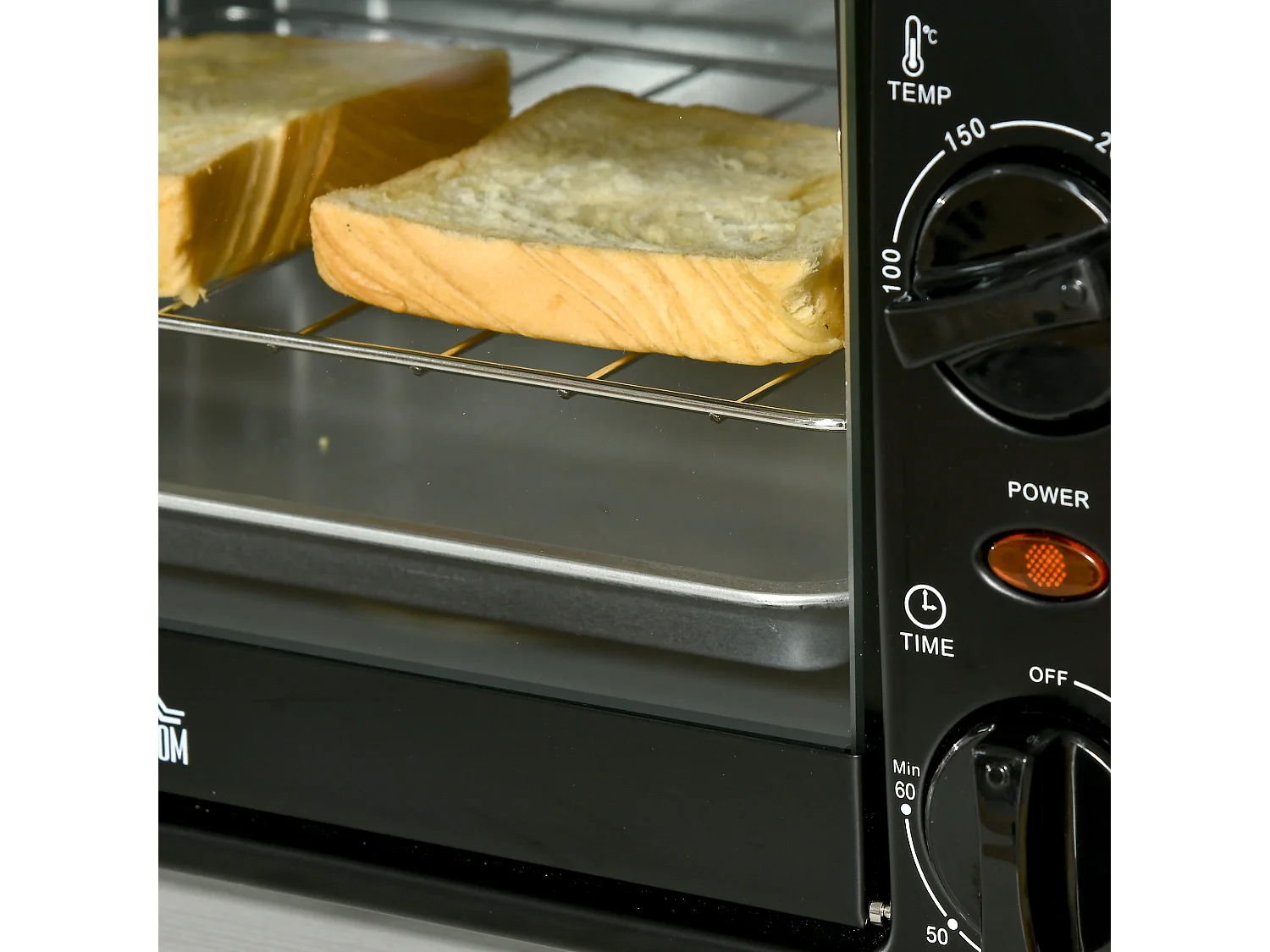 Fornetto elettrico 10l temperatura 100-230°c timer 60 min. Nero