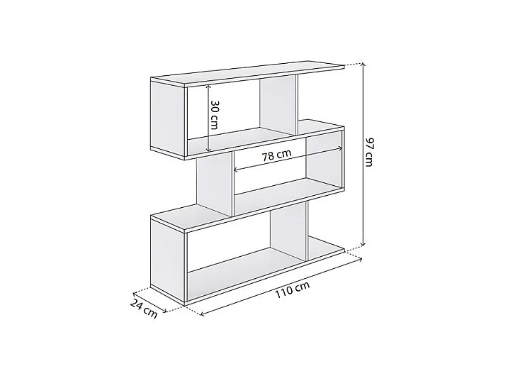 Estantería Zoe Low Blanco Brillo