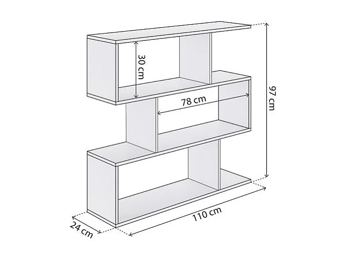 Estantería Zoe Low Blanco Brillo