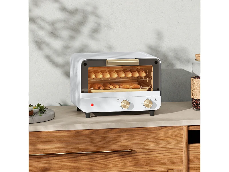 Fornetto elettrico 12l con timer e temperatura regolabile bianco