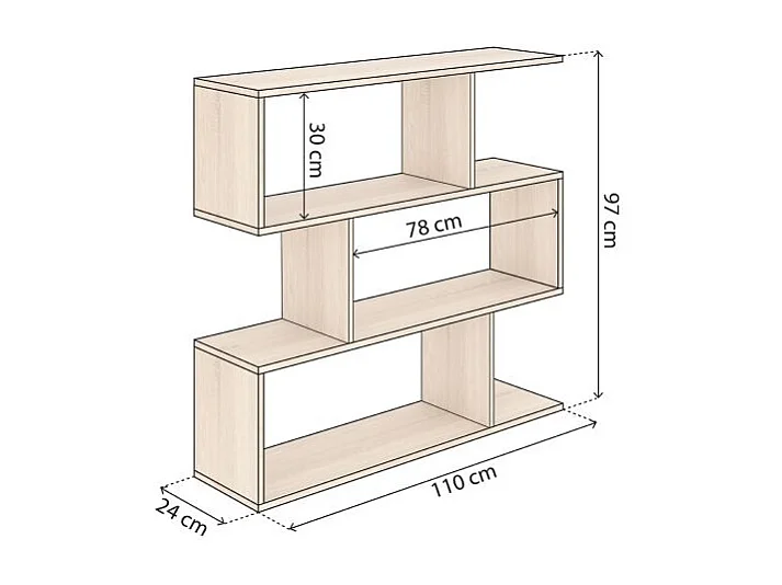 Estantería Zoe Low Roble Canadian