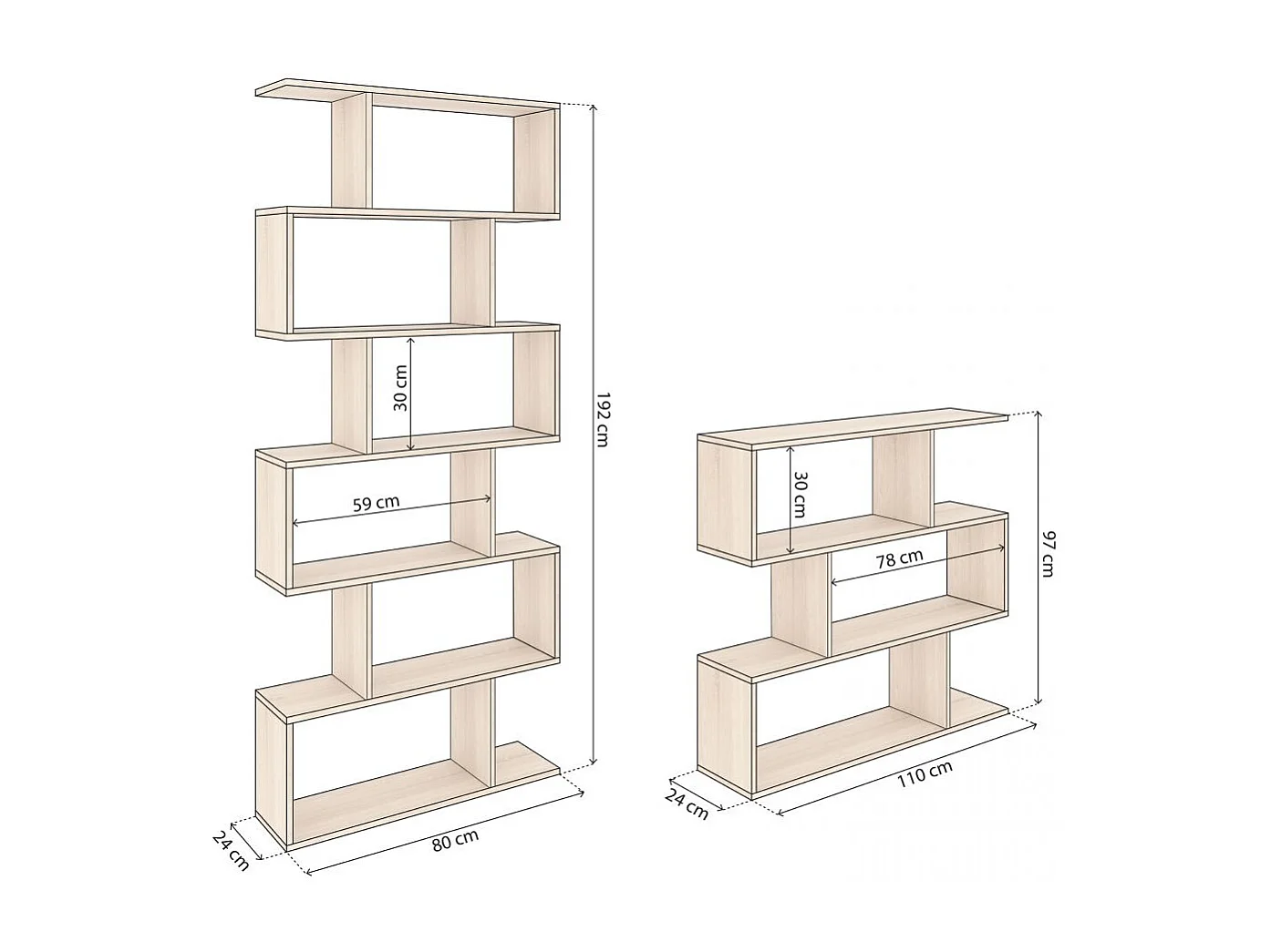 Conjunto de estantes Zoe
