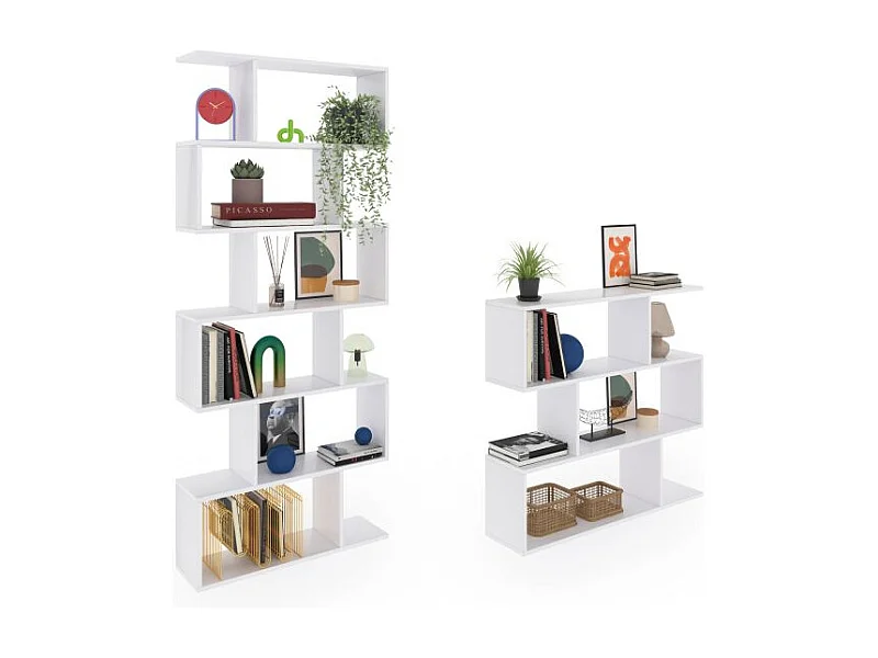 Pack estanterías Zoe Blanco Brillo