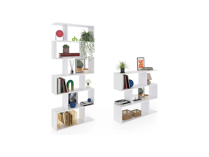 Pack estanterías Zoe Blanco Brillo