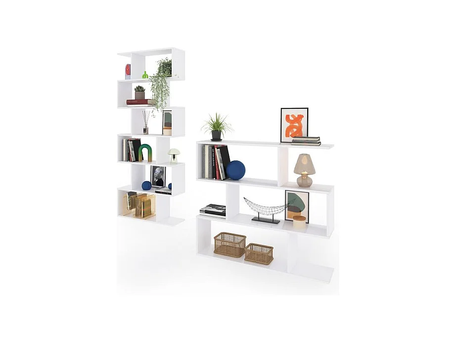 Pack estanterías Zoe Blanco Brillo