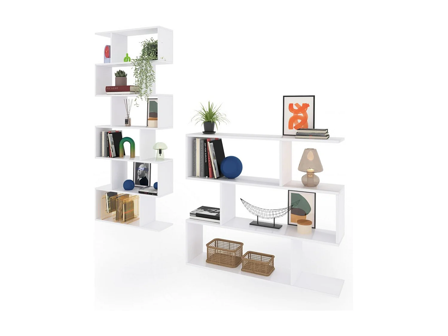 Pack estanterías Zoe Blanco Brillo