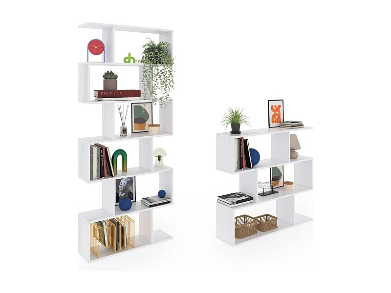 Pack estanterías Zoe Blanco Brillo