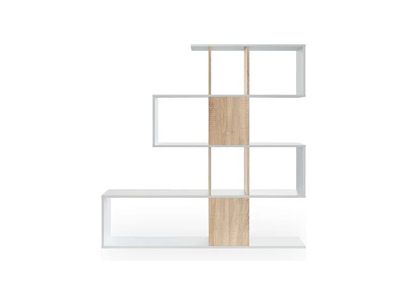 Estantería Domi Blanco Artik (Blanco Mate) - Roble Canadian