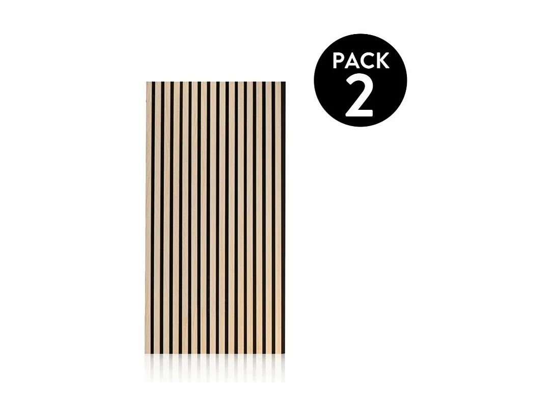 Pack 2 paneles acústicos Noiseless 120 Negro - Roble