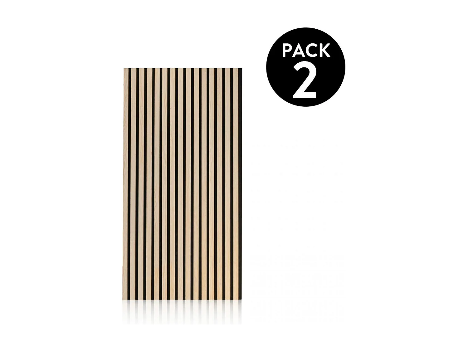 Pack 2 panele acútico Noiele 120 Negro - Roble