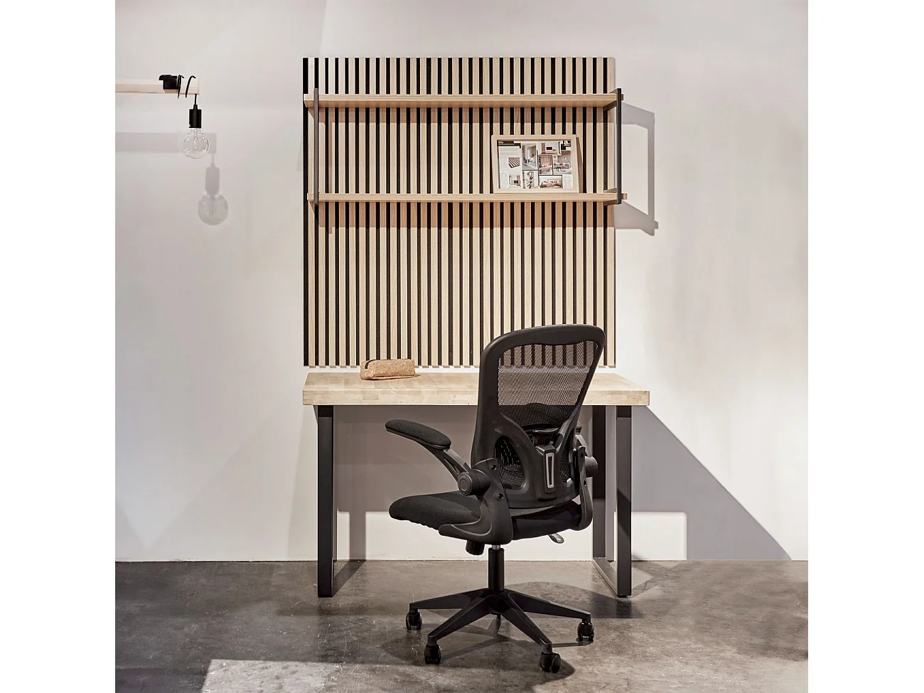 Pack 2 panele acútico Noiele 120 Negro - Roble