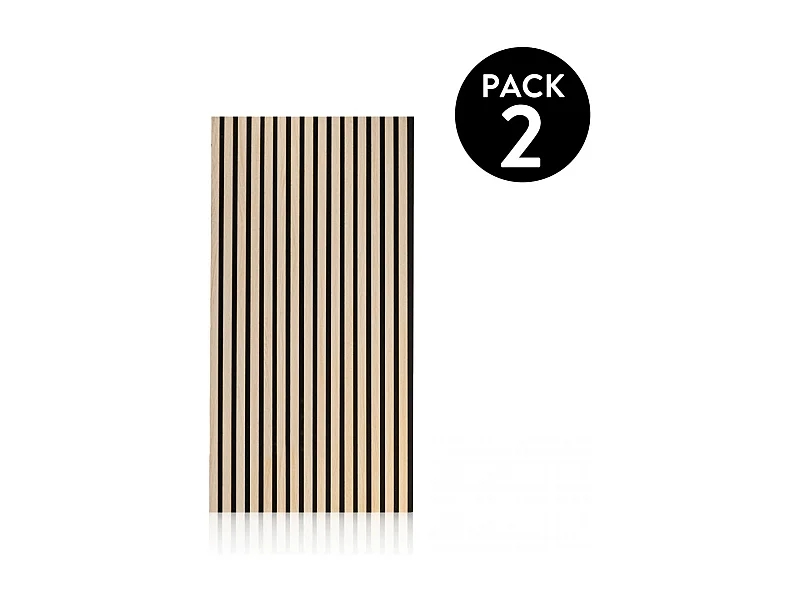 Pack 2 paneles acústicos Noiseless 120 Negro - Roble