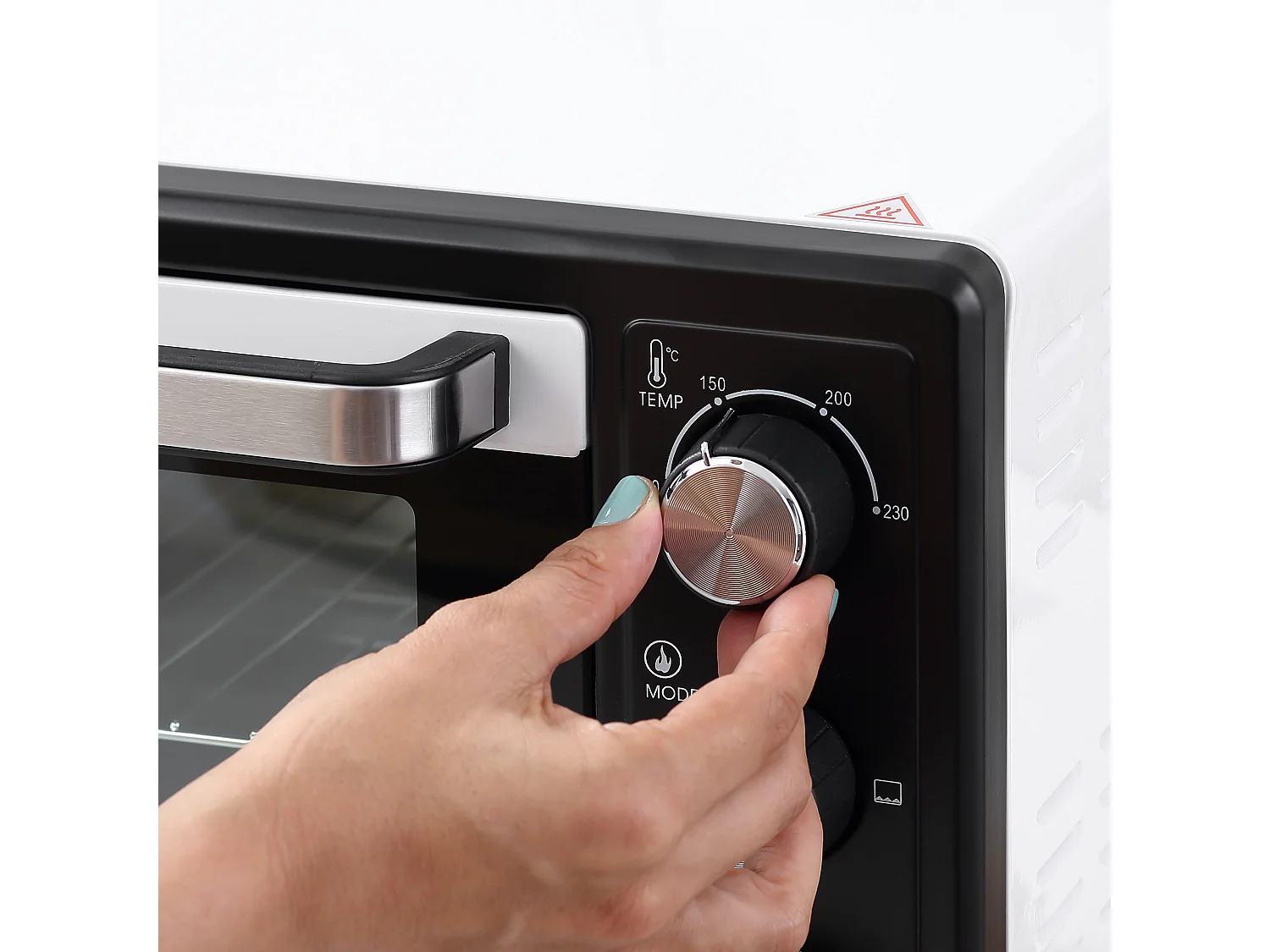 Fornetto elettrico temperatura regolabile 3 metodi di cottura bianco