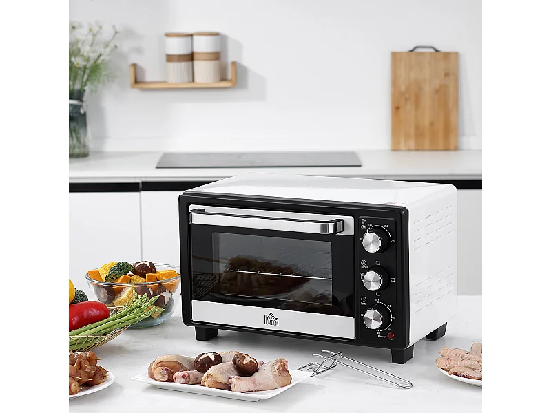 Fornetto elettrico temperatura regolabile 3 metodi di cottura bianco