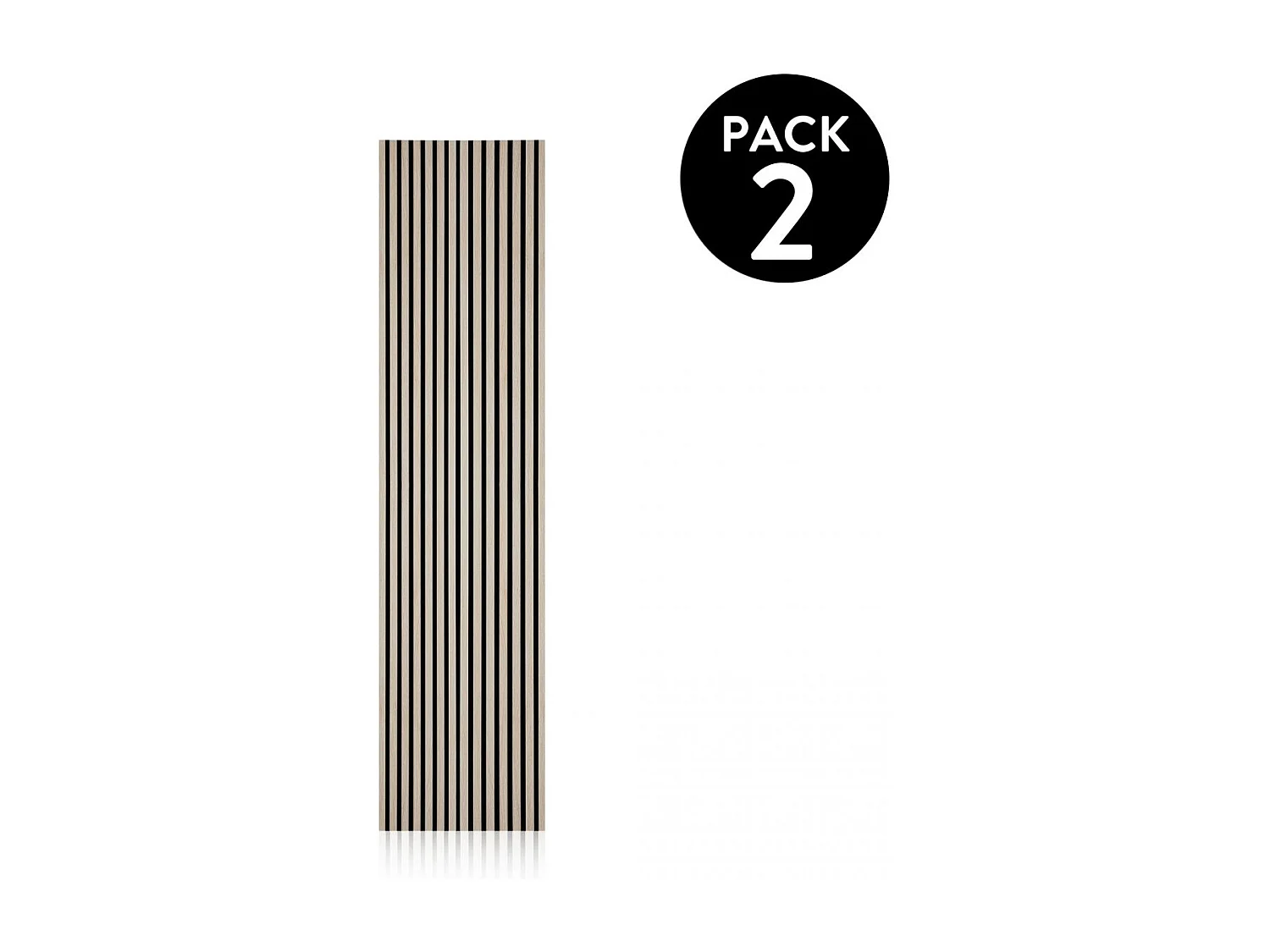 Pack 2 panele acútico Noiele 240 Negro - Roble