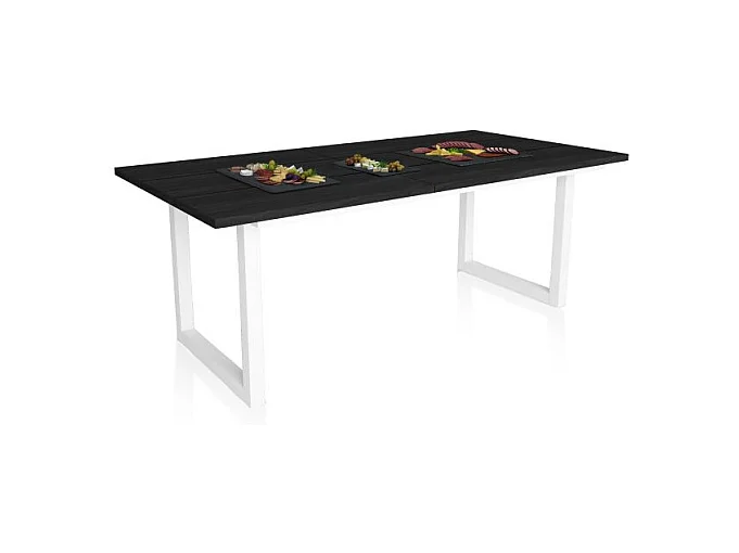 Mesa de comedor Altea 200 Negro Blanco