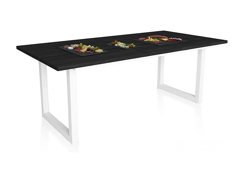 Mesa de comedor Altea 200 Negro Blanco
