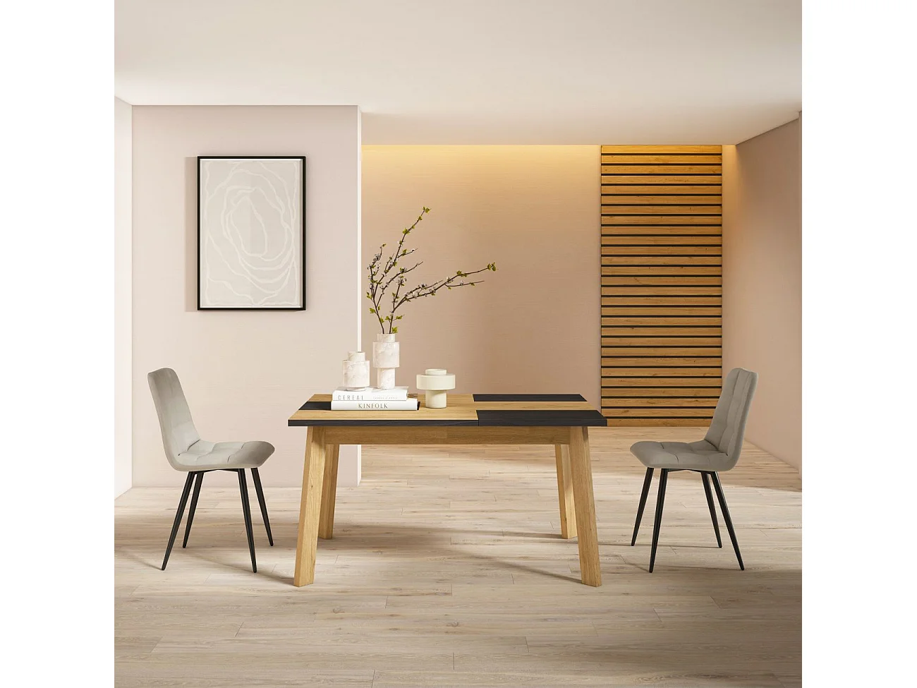 Mesa de comedor Naira 140 Roble Negro Roble