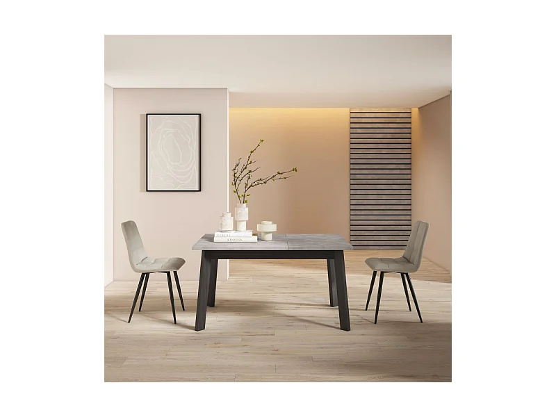 Mesa de comedor Naira 140 Cemento Negro