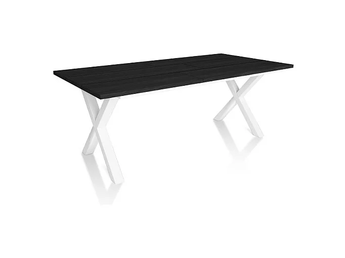 Mesa de comedor Oana 200 Negro Blanco