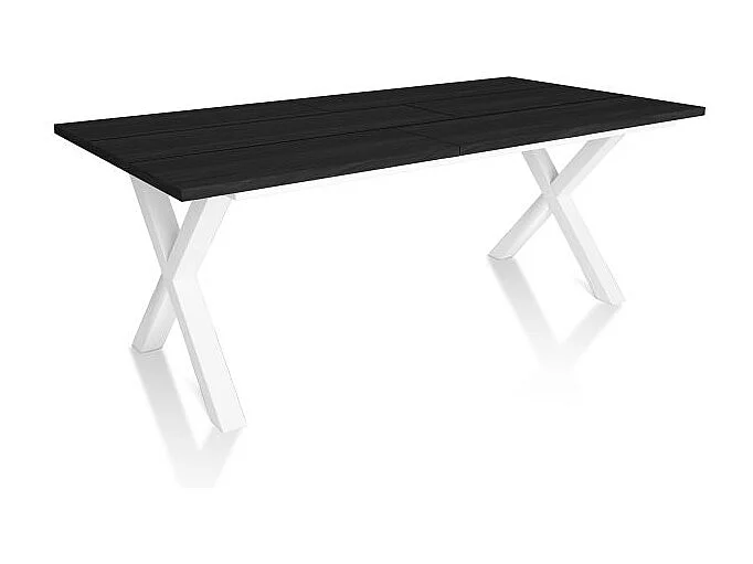 Mesa de comedor Oana 200 Negro Blanco