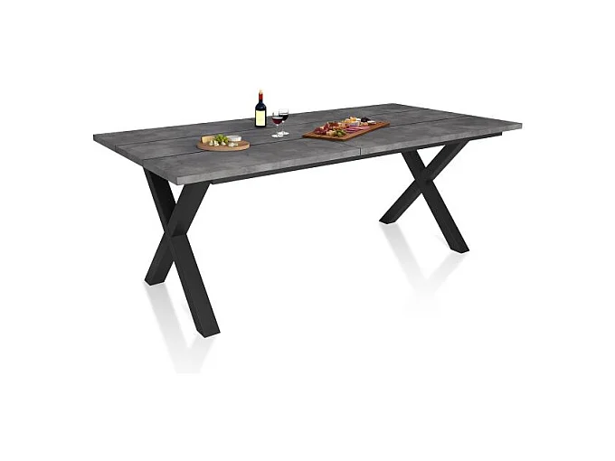 Mesa de comedor Oana 200 Cemento Negro