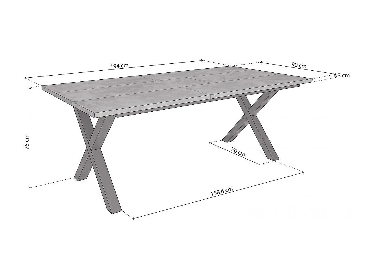 Mesa de jantar Oana 200