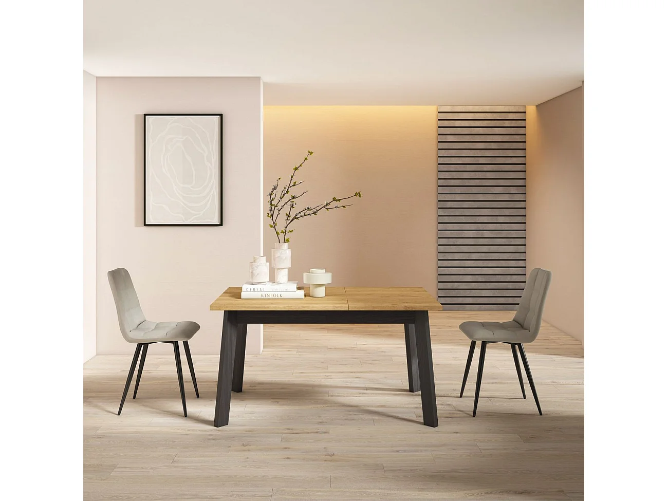 Mesa de jantar Naira 140 Roble Negro