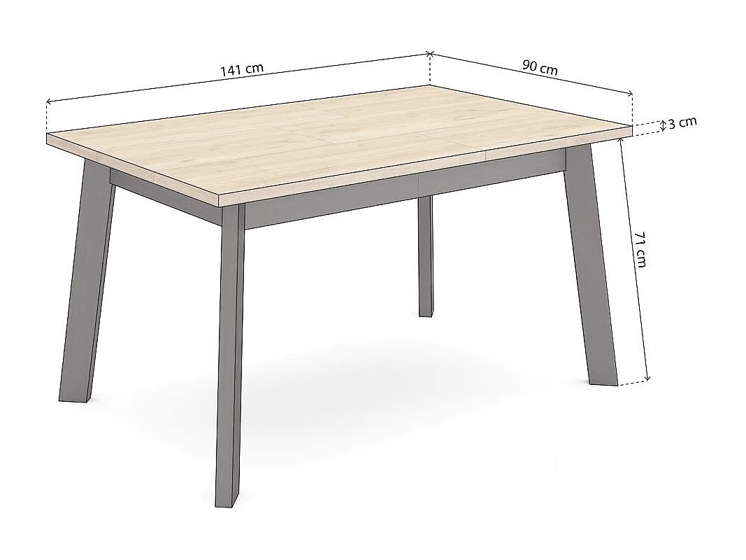 Mesa de jantar Naira 140 Roble Negro