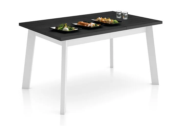 Mesa de comedor Naira 140 Negro Blanco
