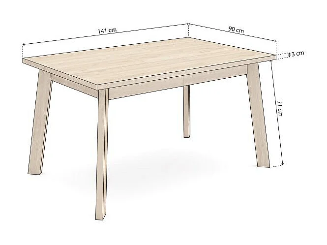 Mesa de comedor Naira 140 Roble
