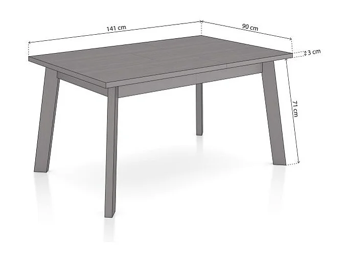 Mesa de comedor Naira 140 Negro