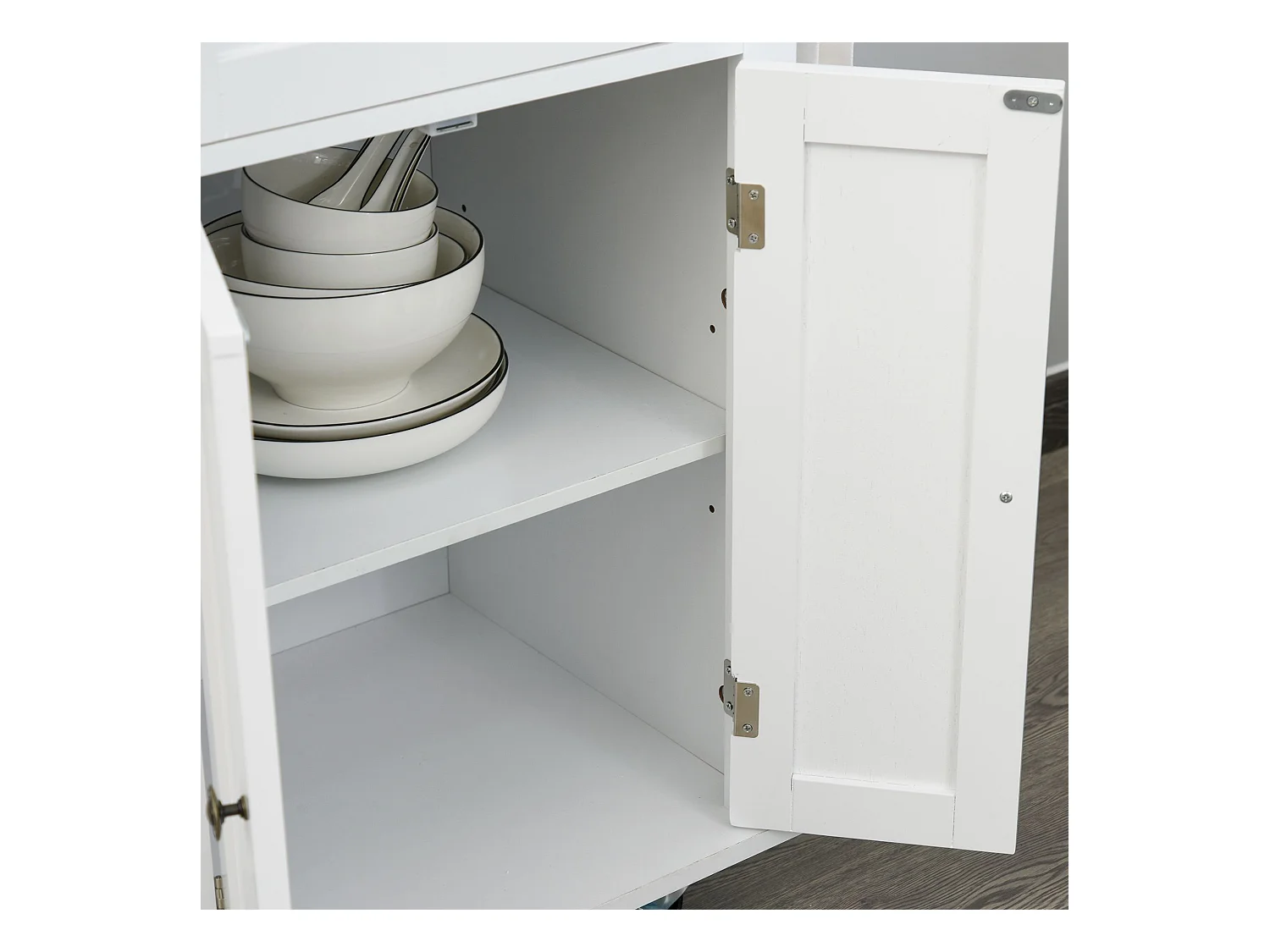 Carrello da cucina con cassetti armadietti portaspezie 4 ruote