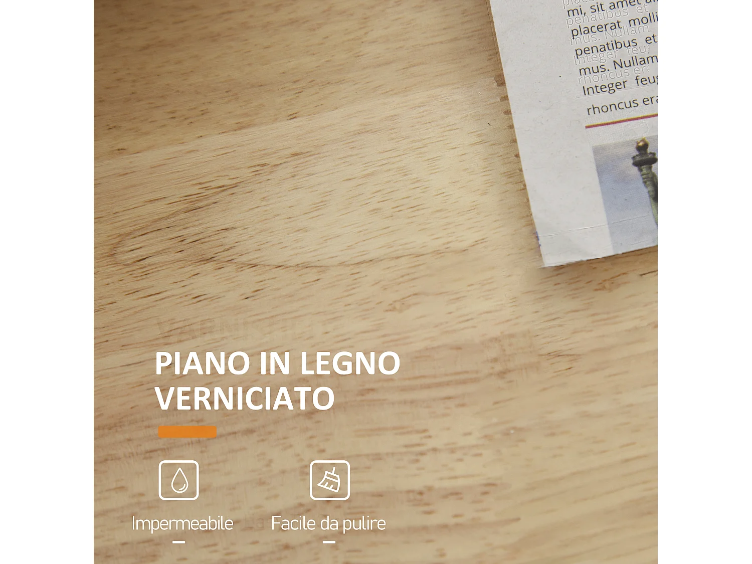 Carrello da cucina a 3 livelli portaoggetti salvaspazio legno
