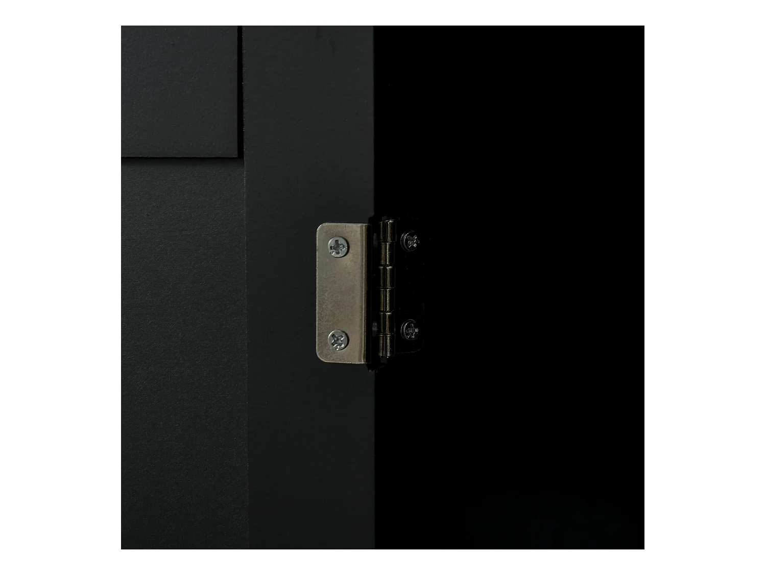 Carrello cucina in legno con 2 cassetti armadietto e ruote nero