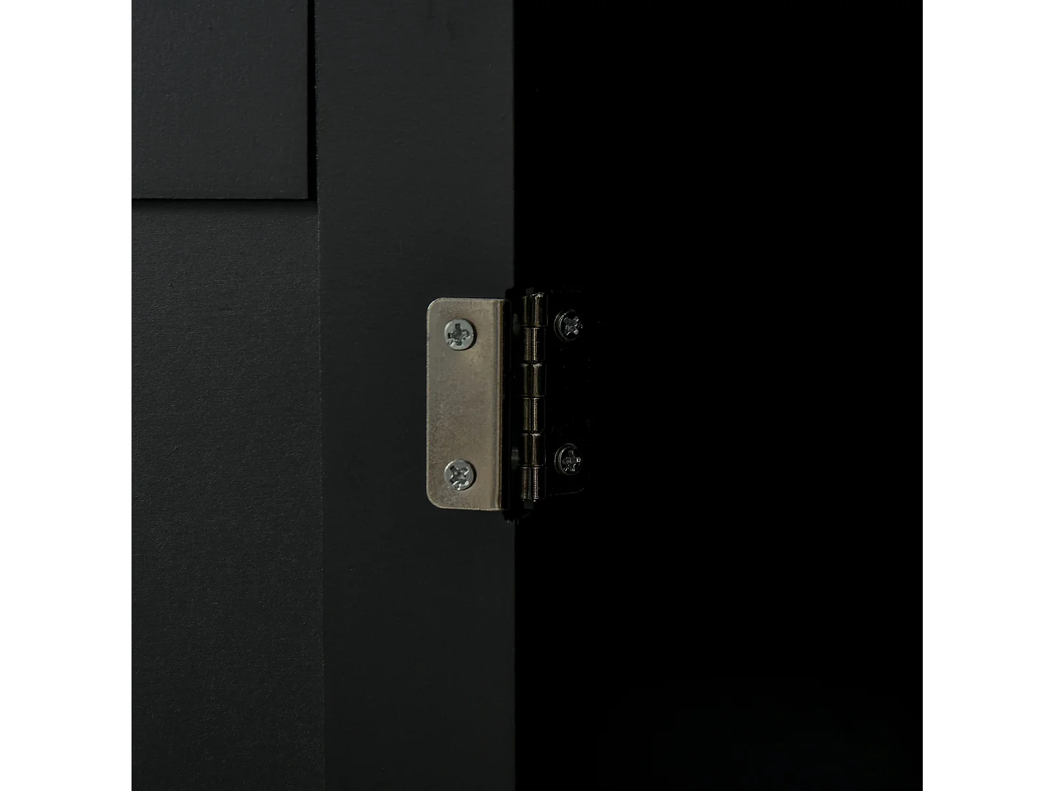 Carrello cucina in legno con 2 cassetti armadietto e ruote nero