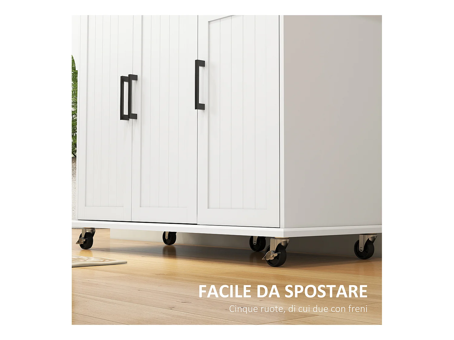 Isola per cucina con cassetto armadietti a 2 ante e 2 ripiani