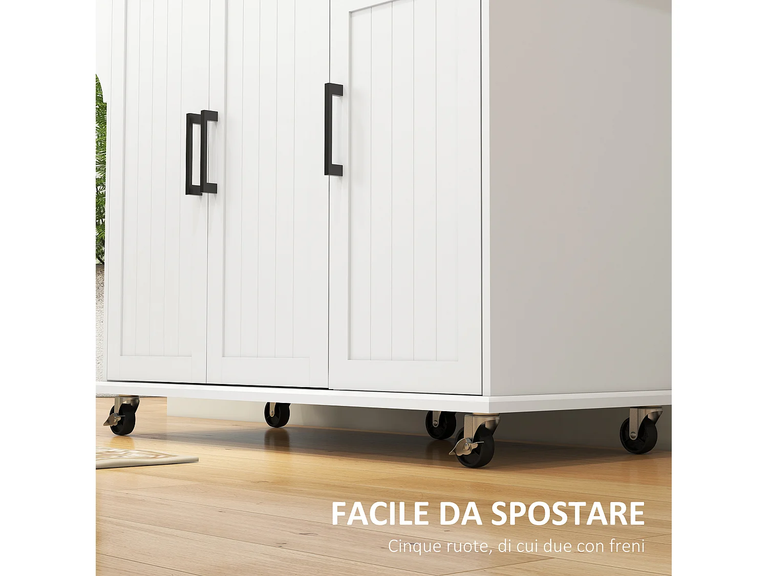 Isola per cucina con cassetto armadietti a 2 ante e 2 ripiani