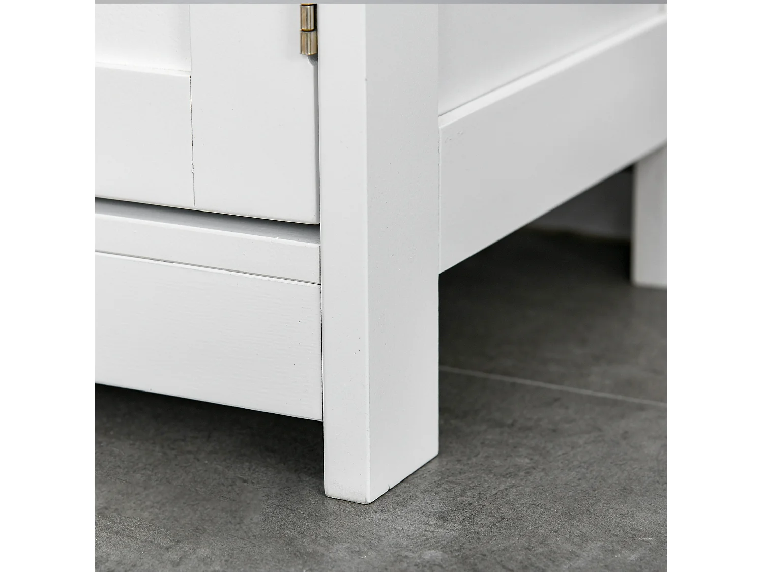 Mobile bagno 2 ante con ripiano regolabile e 2 cassetti bianco