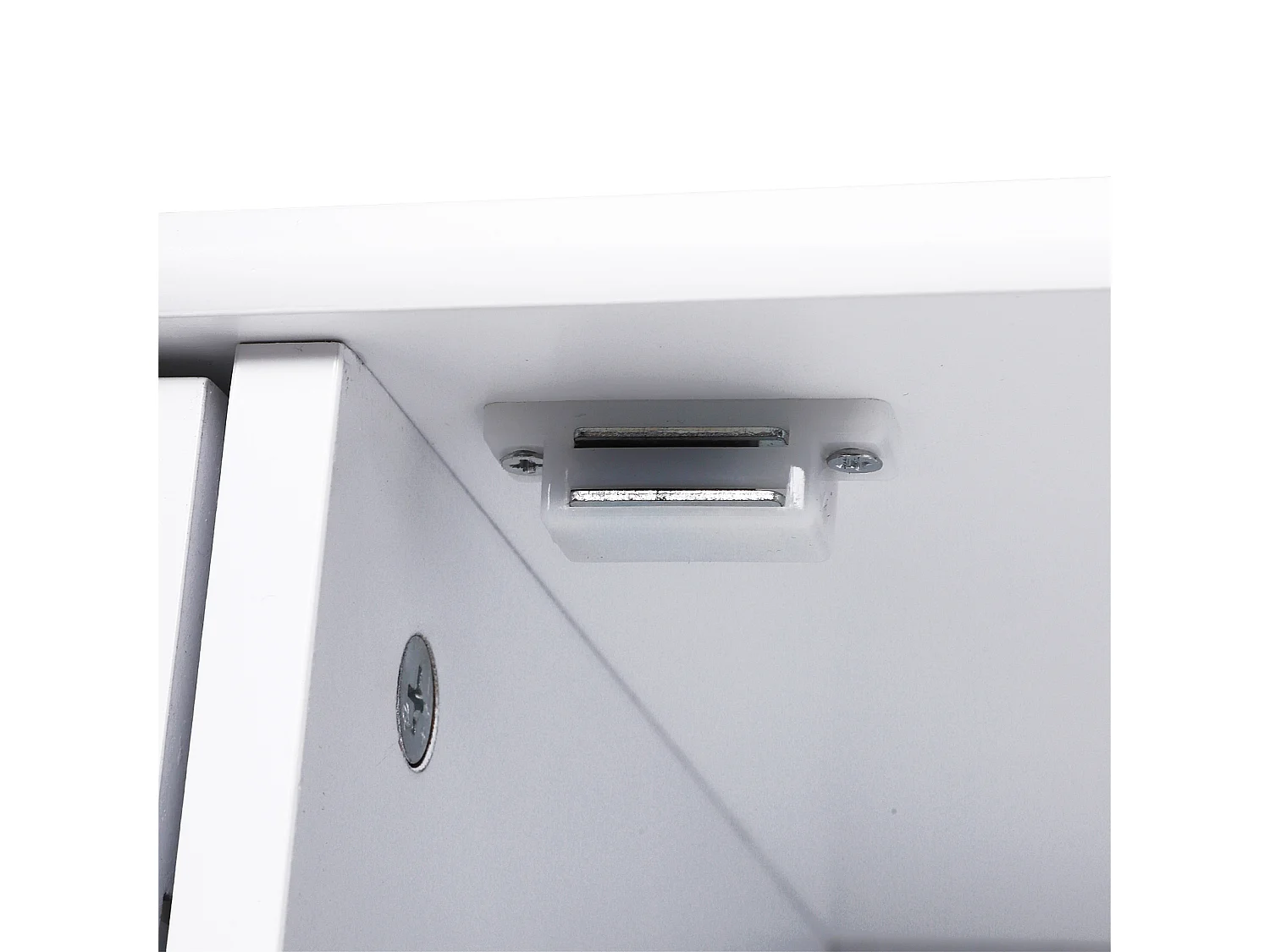 Mobile da bagno con cassetti e ripiano regolabile in mdf bianco