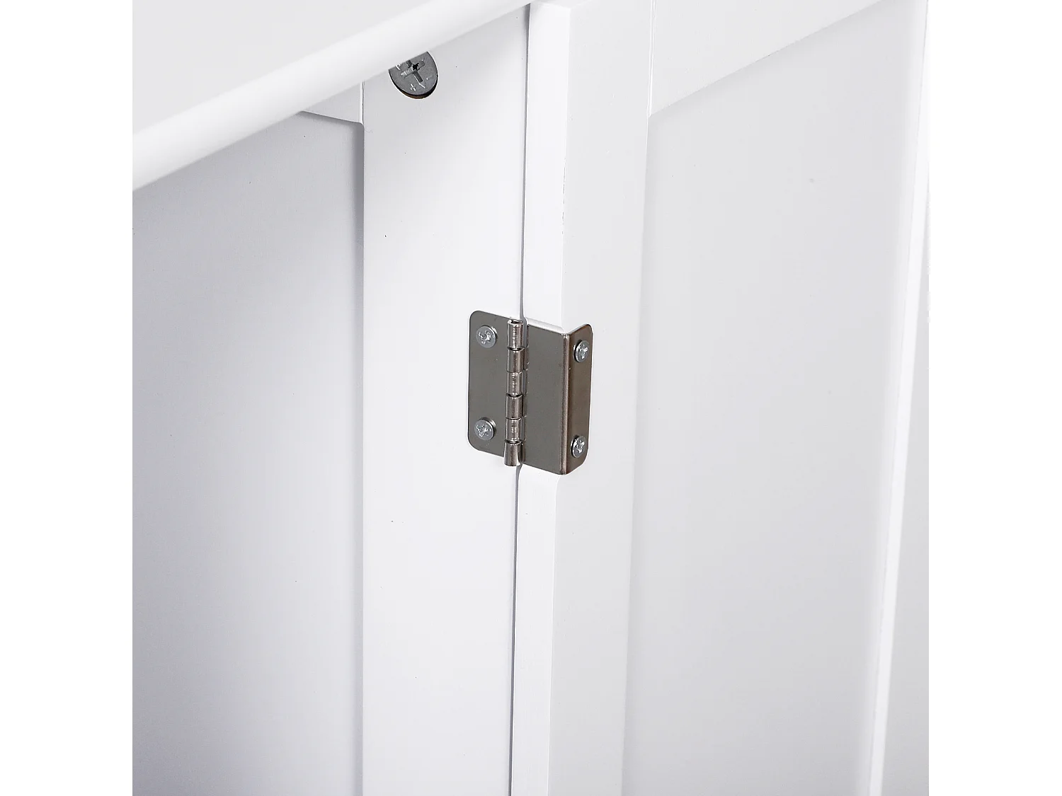 Mobile da bagno con cassetti e ripiano regolabile in mdf bianco