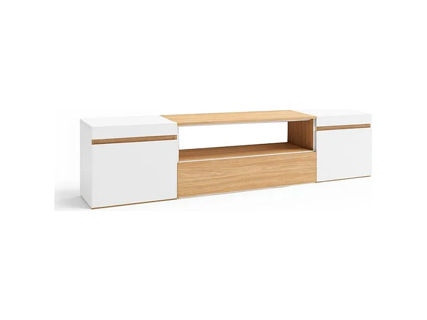 Mueble TV Kavos Roble Arena- Blanco