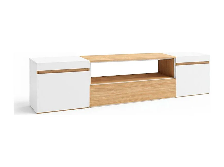 Mueble TV Kavos Roble Arena- Blanco