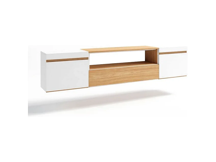 Mueble TV Kavos Wall Roble Arena- Blanco