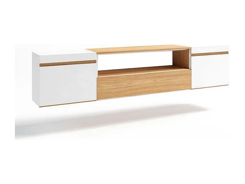 Mueble TV Kavos Wall Roble Arena- Blanco