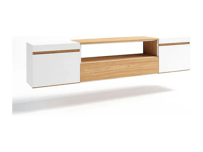 Mueble TV Kavos Wall Roble Arena- Blanco